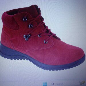 Wanderlust Leather Suede  "Boston" Boot Red 8.5WW Extra Wide